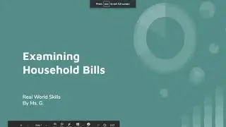 Examining Household Bills