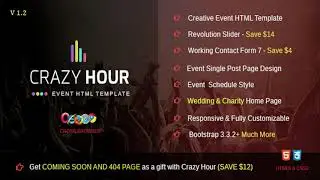 Crazy Hour - Event Management HTML Template | Themeforest Website Templates and Themes
