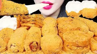 ASMR BHC CHEESE BALL, CORN DOG, FRIES, CHEESE STICK 뿌링클 치즈볼, 치즈스틱 EATING SOUNDS MUKBANG NO TALKING