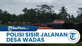 Polisi dengan Senjata Lengkap Beserta Tameng Menyusuri Jalan Desa Wadas, Ini Penjelasan Polda Jateng