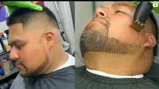 a big L shaped beard shaped cutting style #hairstylerg7