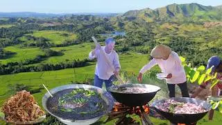 Village-Style Cuisine — Pork Innards Over Wood Fire | Cooking Pork Intestines From the Butchered Pig