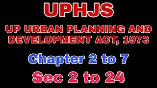 U P URBAN PLANNING AND DEVELOPMENT ACT 1973 , PART 1