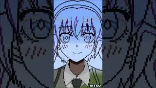 RITSU Pixel Art in MINECRAFT #assassinationclassroom #ritsu #minecraftpixelart #shorts #pixelart