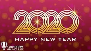 New year | Text effect | Text logo | Corel DRAW tutorials | 009
