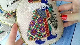 Все мои вышитые новогодние игрушки. Вышивка крестом