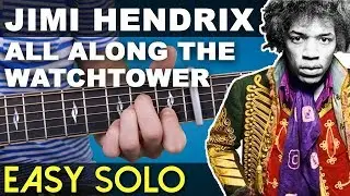All Along The Watchtower | Jimi Hendrix | EASY Intro Solo | Guitar Lesson | On-Screen TAB