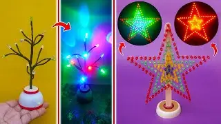2 Mini Projects LED Tree & LED Star | Making Decoration LED Tree | Making Colorful LED Star Flashing