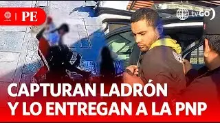 Youths and neighbors captured a thief and handed him over to the police | Primera Edición |News Peru
