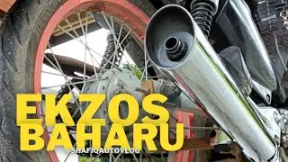 #64 Motor Kriss1 bunyi semput2 rupanya ekzos dah patah. Ekzos standard chrome. #exhaust #modenas