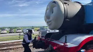 Thomas Couples up to train and is Sitting Idle at Strasburg Station