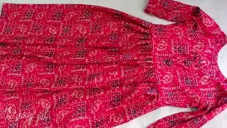 বড়দের ডিজাইনার ফ্রক কাটিং ও সেলাই - Kurti Cutting and Stitching - Frock Design - The Sewing Girl
