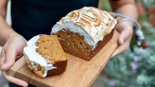 Ce cake meringué à la patate douce et épices d'automne est une folie