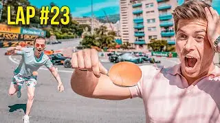 Egg race on Formula 1 track (Last to drop the egg wins)