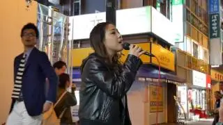 NANA「I LOVE YOU」(尾崎豊)凄い沢山立ち止まったVer 2016/04/24 大阪 なんば駅12番出入口