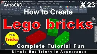 How to CreateLego bricks in AutoCAD || 3D || Autocad || annex it || design