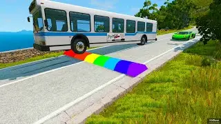 Cars vs Massive Speed Bumps BeamNG Drive