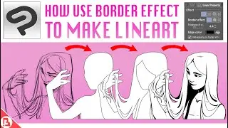 CLIP STUDIO PAINT - Draw Outlines and Lineart with the Border Effect Tool Tutorial