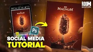 Como Fazer Manipulação de imagem para publicidade no Ps touch pelo celular | Picolé Magnum