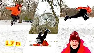 Long Jump Challenge... ON ICE SKATES!