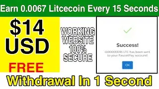 Get Free 0.067 Litecoin With Instant Withdraw | Best Website For Free Litecoin Without Investment |