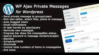 Preview WP Ajax Private Messages WordPress Plugin