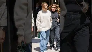 Jennifer Lopez Stuns in Chic Parisian Look with Furry Jumper and Baggy Jeans! 🇫🇷✨