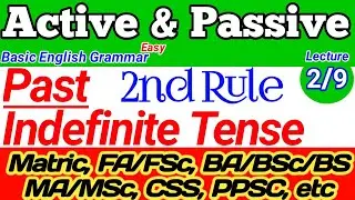 Active Voice and Passive Voice Rules For Past Indefinite Tense