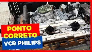 VIDEO CASSETE PHILIPS COLOCAR no PONTO CORRETO o MECANISMO
