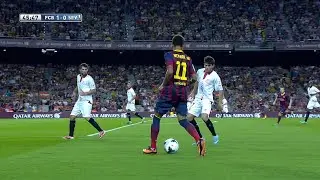 Neymar’s Explosive Performance Against Sevilla (14/09/2013) English Commentary
