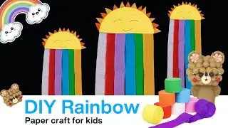 DIY Rainbow 🌈 Paper craft for kids | PartyWoo Balloon Tutorial