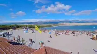 ZRCE beach& mountain VELEBIT from roof of club EUPHORIA