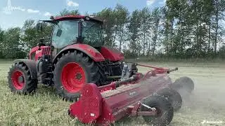 Работа мульчировщика Kverneland по стерне рапса