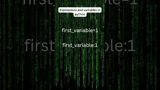expressions and variables in python programming #shorts