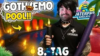 💦Ich BAUE ein XXL GOTH/EMO SCHWIMMBAD!🖤⛓️👀| Waterpark Simulator™