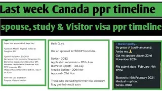 Last week important ppr timeline| Today's ppr request timeline canada | Latest Canada PPR