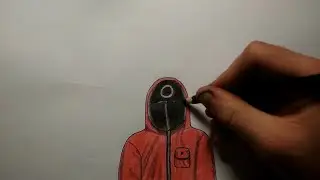 Как просто нарисовать персонажа из игры в кальмара