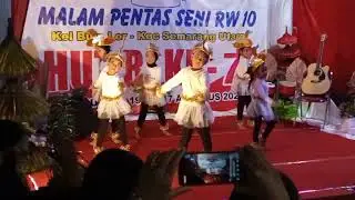 Bocil Utimco 3 Tari Mentok-Mentok dalam rangka Pentas Seni RW. X Bulu Lor