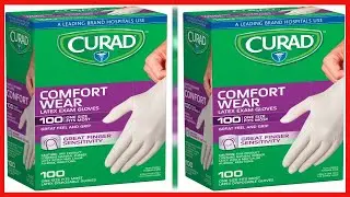 Great product -  Curad Comfort Wear Latex Exam Gloves, Powder-Free, One Size Fits Most, 100 count