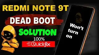 REDMI NOTE 9T DEAD BOOT ISSUE QUICK FIX | NO POWER NO CHARGING SOLUTION.