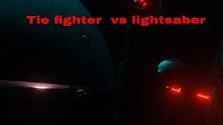 Blender Tie fighter vs Lightsaber - Very short animation