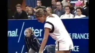 Serena Williams wins her first WTA title