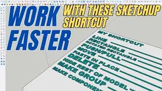 HOW TO SETTING THE SKETCHUP TOOLS SHORTCUT TO WORK FASTER