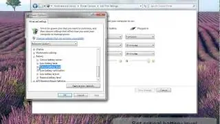 Set low battery auto shutdown in windows