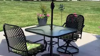 NEW CONCRETE PATIO / DECORATING ON A BUDGET / OUTDOOR SPACE