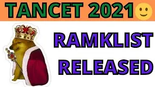 RANKLIST RELEASED HEY! | TANCET MBA/MCA 2021 | tancet 2021 update