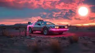 Vaporwave Delorean Time Machine - Synthwave Chillwave Mix