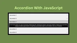 accordion html css javascript. source code is free.