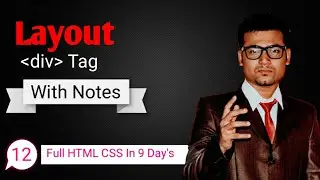 Layout In HTML | Div Tag | CSS Layout | Web Development Training