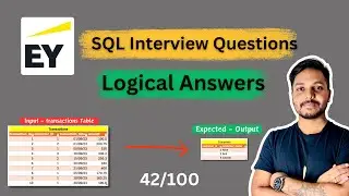 data analyst sql interview questions and answers #42/100 | HSBC | SQL Tutorials | EY